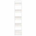 Book Cabinet/Room Divider White Solid Wood