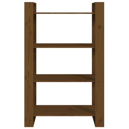Book Cabinet, Room Divider Honey Brown Solid Wood