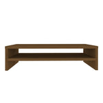 Monitor Stand Honey Brown Solid Wood Pine