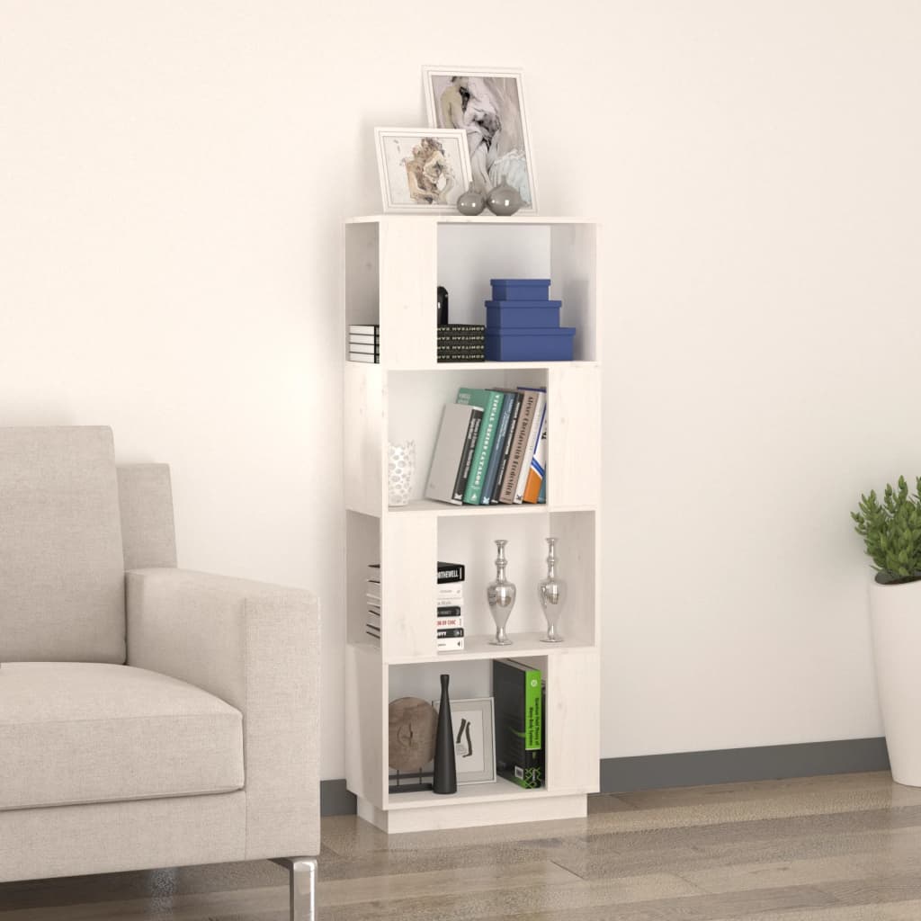 Book Cabinet/Room Divider Shelving Black/Oak/Honey brown/White Solid Wood Pine