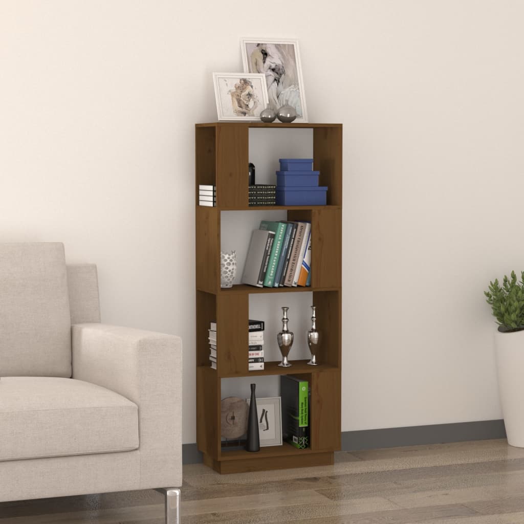 Book Cabinet/Room Divider Shelving Black/Oak/Honey brown/White Solid Wood Pine