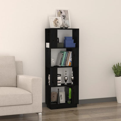 Book Cabinet/Room Divider Shelving Black/Oak/Honey brown/White Solid Wood Pine