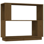 Book Cabinet/Room Divider Honey Brown Solid Wood