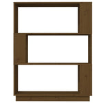 Book Cabinet/Room Divider Honey Brown Wood Solid