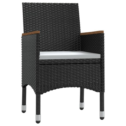 Elegant Fresco Dining: 9-Piece Garden Dining Set in Stylish Black with Cushions