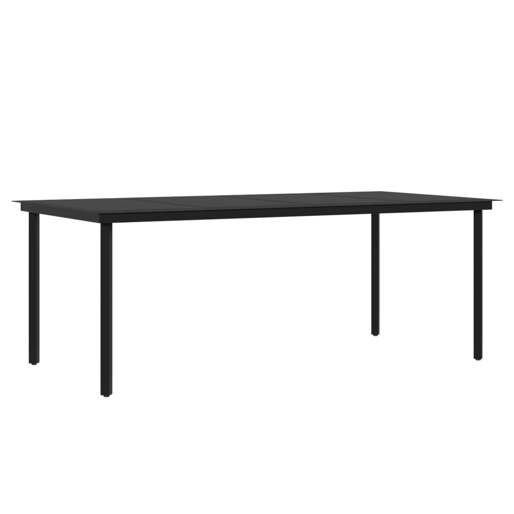 Elegant Fresco Dining: 9 Piece Garden Dining Set in Stylish Black with Cushions