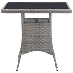 Stylish Garden Table Grey Poly Rattan