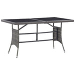 Garden Table Grey - Poly Rattan