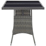 Garden Table Grey - Poly Rattan