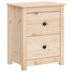 Bedside Cabinets 2 pcs  Solid Wood Pine