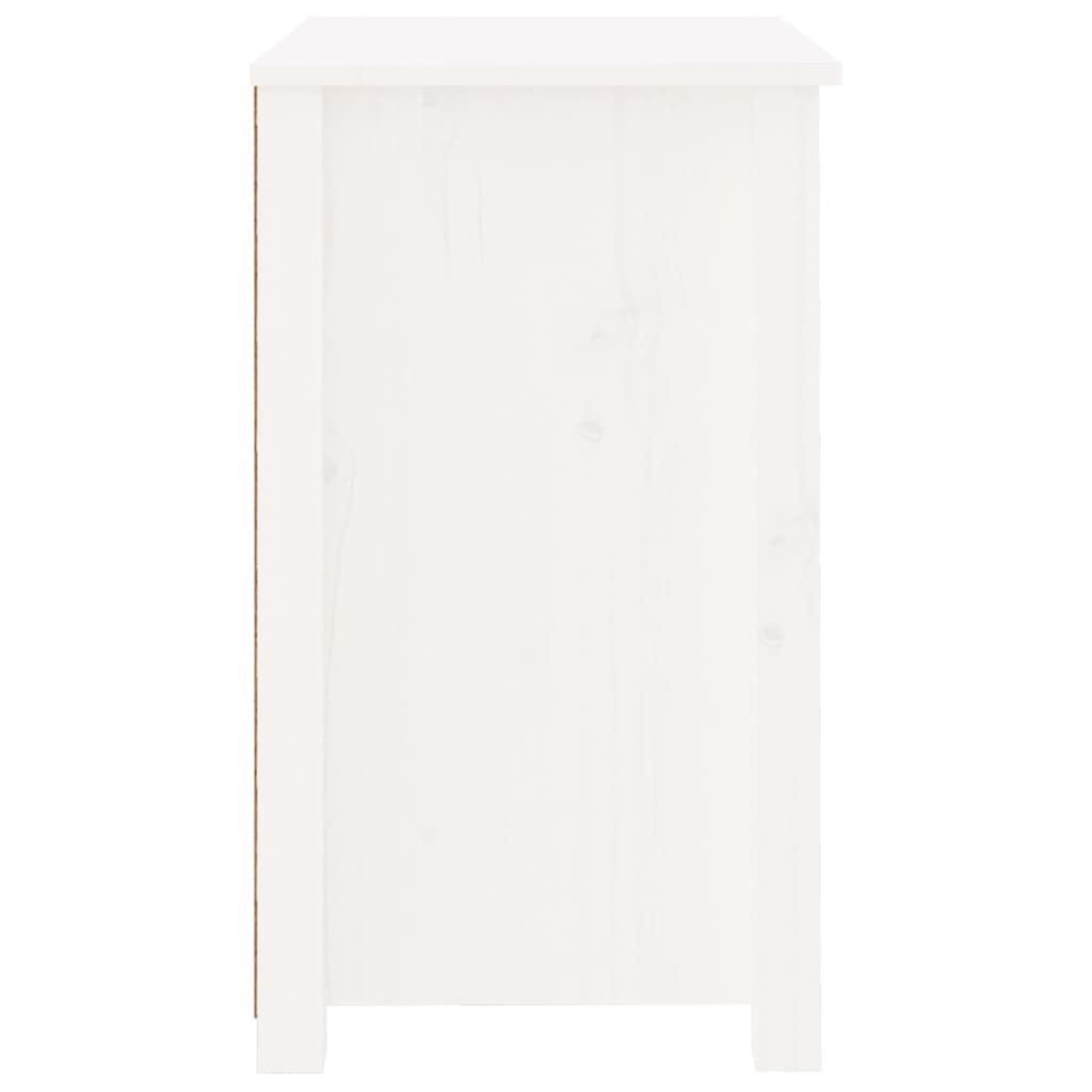 Bedside Cabinets White Solid Wood Pine