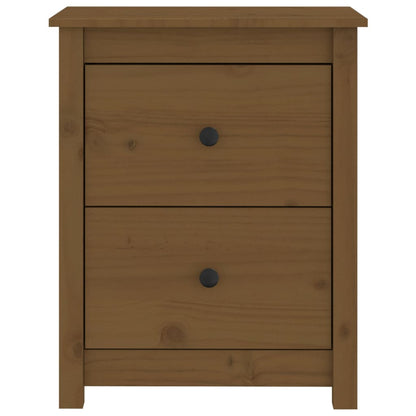 Bedside Cabinets 2 pcs Honey Brown Solid Wood
