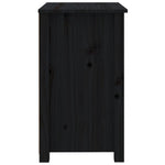 Bedside Cabinets 2 pcs Black Solid Wood