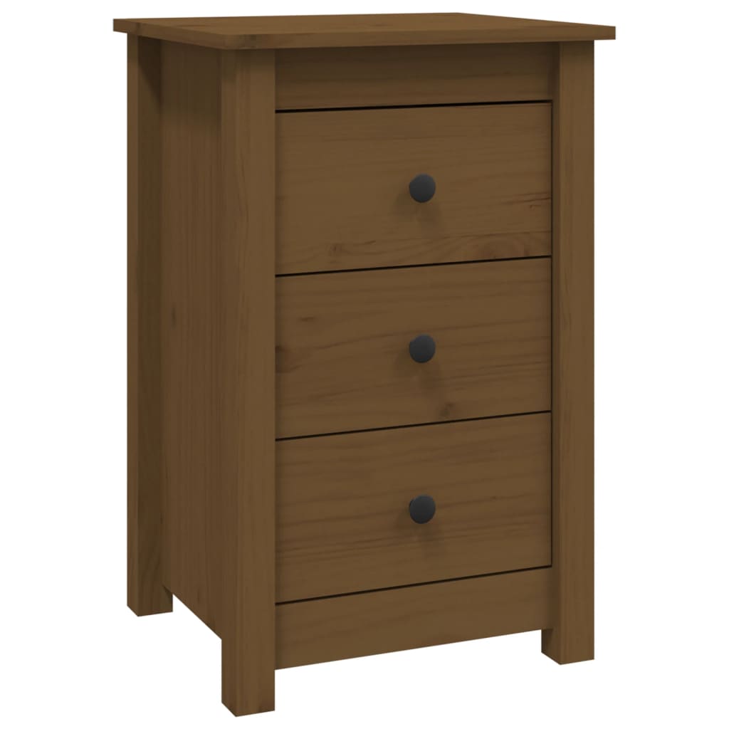 Bedside Cabinets 2 pcs Honey Brown Solid Wood Pine
