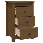 Bedside Cabinets 2 pcs Honey Brown Solid Wood Pine