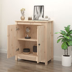 Solid Pine Sideboard 70x35x80cm Rustic | HomeAndLiving
