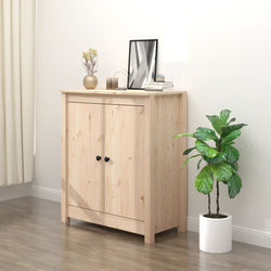 Solid Pine Sideboard 70x35x80cm Rustic | HomeAndLiving