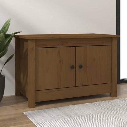 Shoe Cabinet Honey Brown Solid Wood Pine