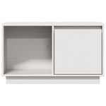 TV Cabinet White Solid Wood Pine