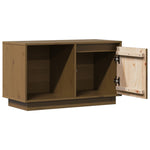 TV Cabinet Honey Brown Solid Wood Pine