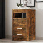 Drawer Cabinet Smoked Oak Engineered Wood