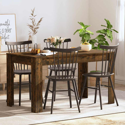 Smoked Oak Dining Table 140cm Engineered Wood | HomeAndLiving