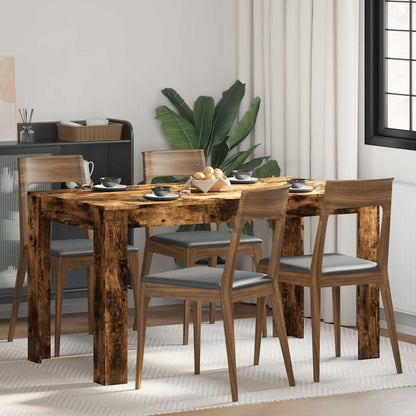Smoked Oak Dining Table 140cm Engineered Wood | HomeAndLiving