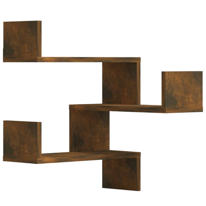 Wall Corner Shelves Set 2 Smoked Oak | HomeAndLiving