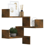 Wall Corner Shelves Set 2 Smoked Oak | HomeAndLiving
