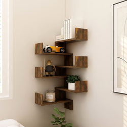 Wall Corner Shelves Set 2 Smoked Oak | HomeAndLiving
