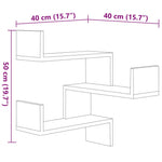 Wall Corner Shelves Set 2 Smoked Oak | HomeAndLiving