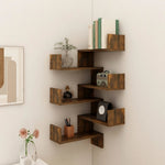 Wall Corner Shelves Set 2 Smoked Oak | HomeAndLiving