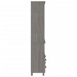 Highboard Solid Wood Pine Light Grey