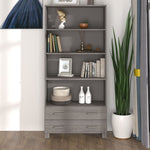 Highboard Solid Wood Pine Light Grey