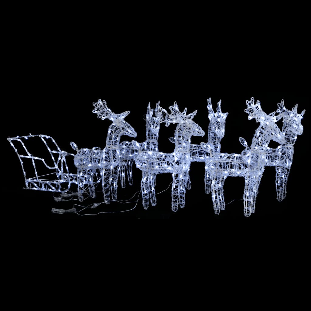 Sleigh Christmas Decoration 320 LEDs Acrylic