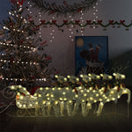 Reindeer & Sleigh Christmas Decoration 140 LEDs Outdoor Gold