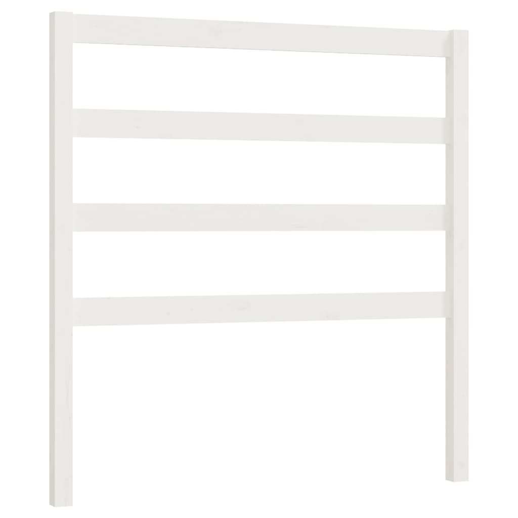 Stylish Bed Headboard White Solid Wood Pine
