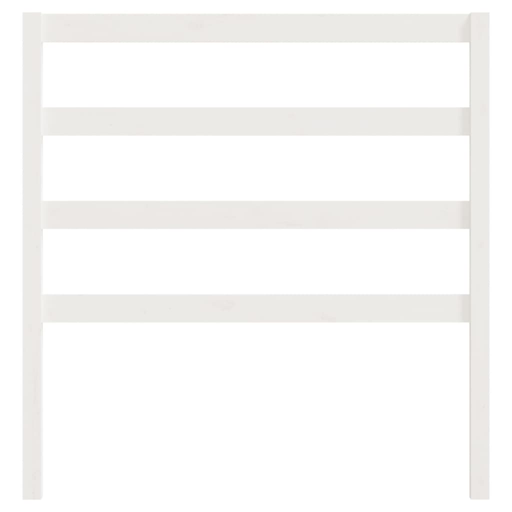 Stylish Bed Headboard White Solid Wood Pine