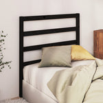 Bed Headboard Black Solid Wood