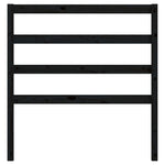 Bed Headboard Black Solid Wood