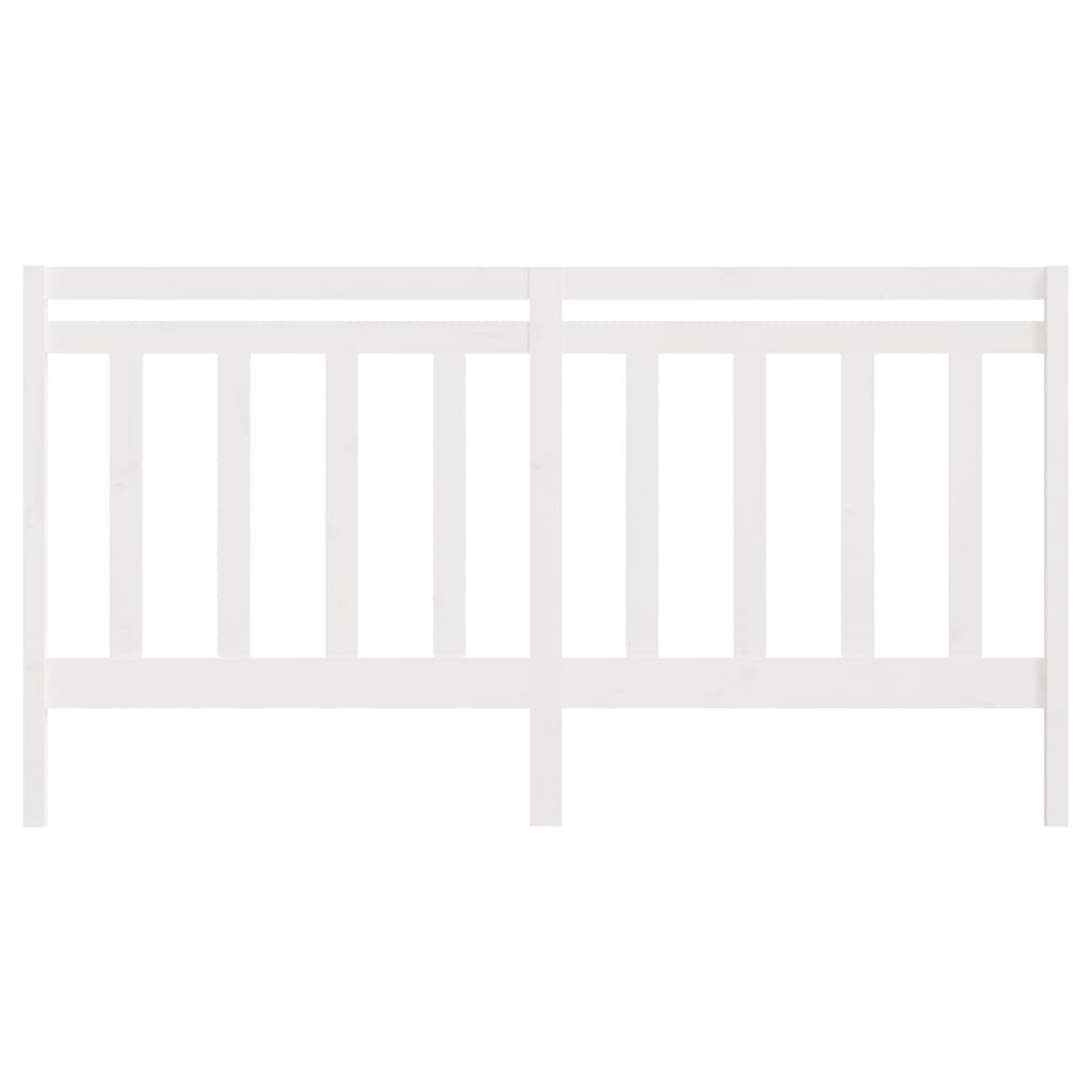 Modern Bed Headboard (White) Solid Wood Pine