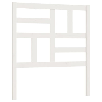 Bed Headboard White - Solid Wood Pine
