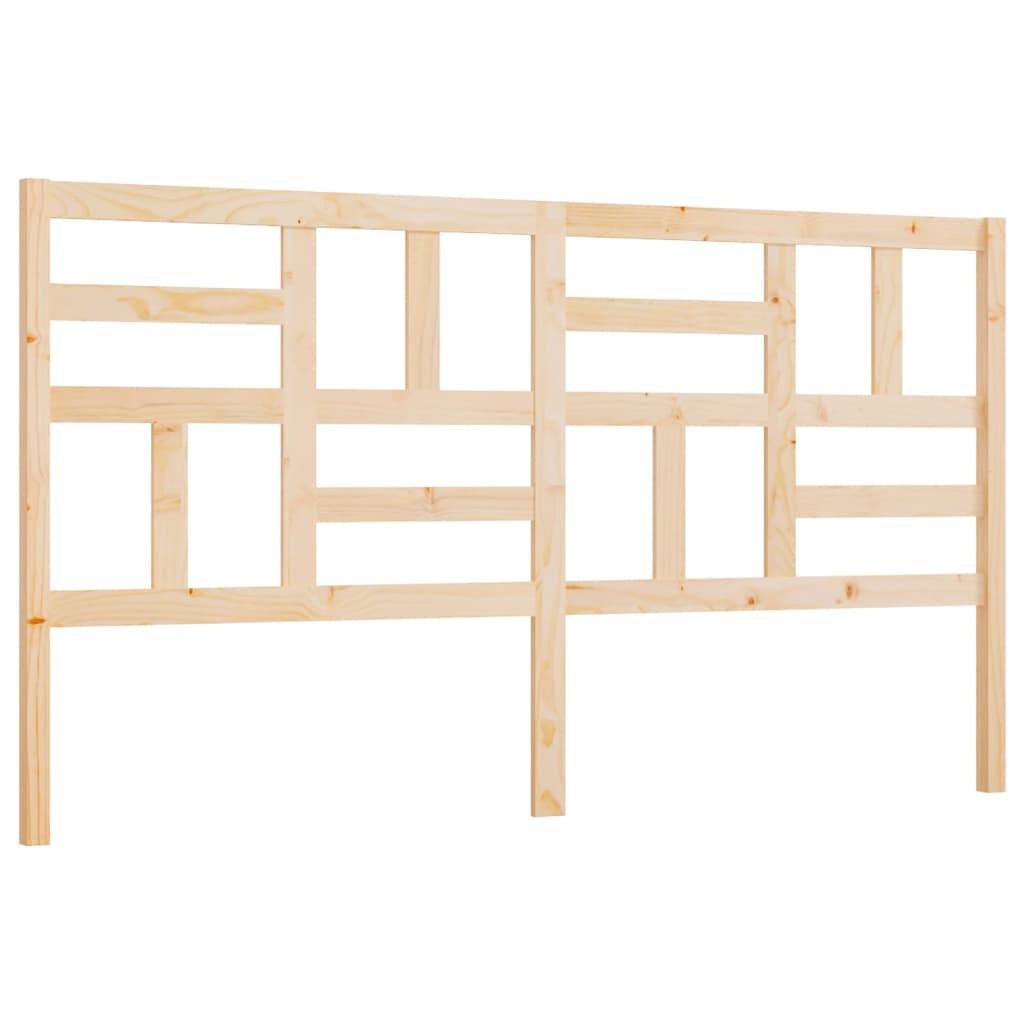 Bed headboard Brown solid wood pine