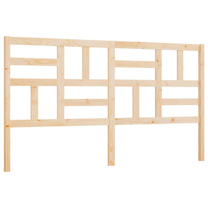 Bed headboard Brown solid wood pine