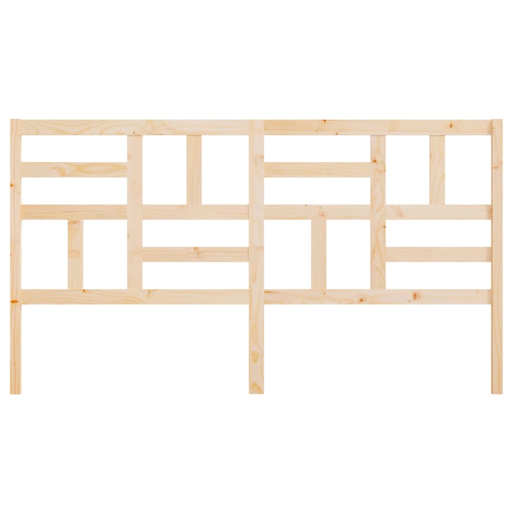 Bed headboard Brown solid wood pine