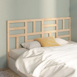 Bed headboard Brown solid wood pine