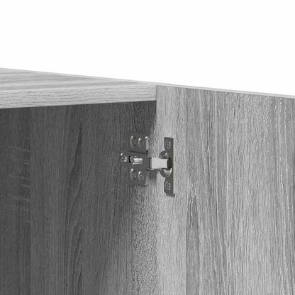 Engineered Wood Wardrobe Cabinet Freestanding Clothes Storage with Hanging Rail
