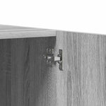 Engineered Wood Wardrobe Cabinet Freestanding Clothes Storage with Hanging Rail