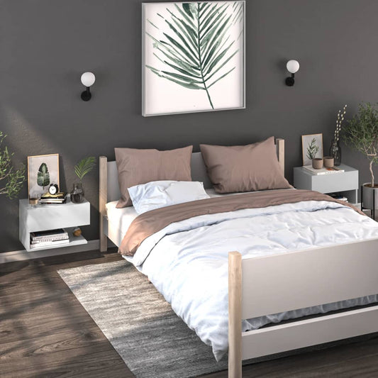 Wall Bedside Cabinet - 46×29.5×30cm