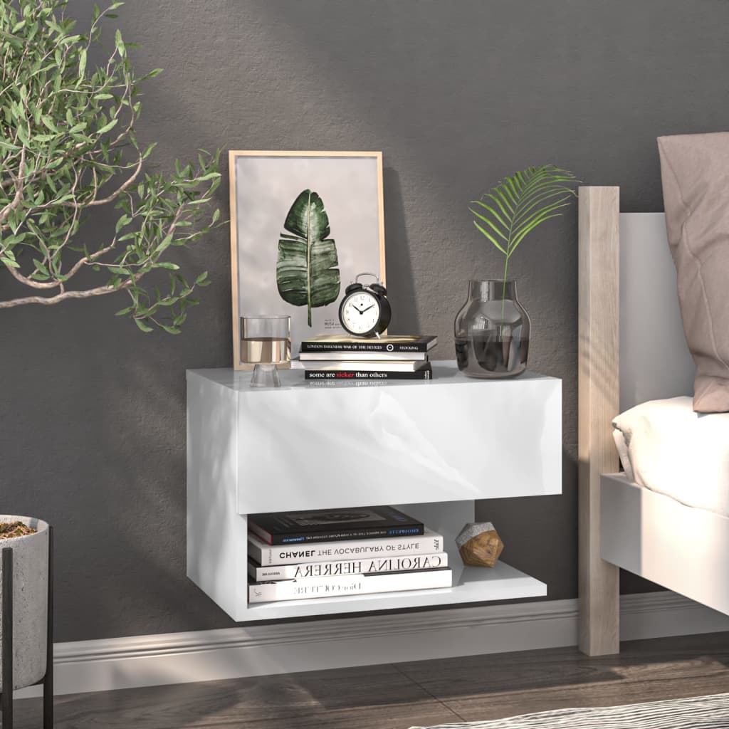 Wall Bedside Cabinet - 46×29.5×30cm